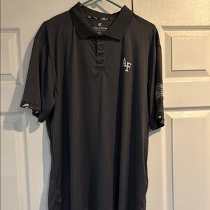 Air Force Colosseum Gray Polo Shirt Smooth Cotton Blend